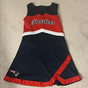 NFL Team Apparel Kids Jersey Dress in Navy and Red-Patriots